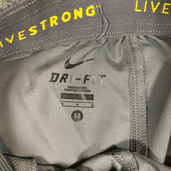 Nike‎ Dri-Fit Live Strong Track Pants Mens Size M Gray Cuff Drawstring Wide Leg - Picture 5 of 11